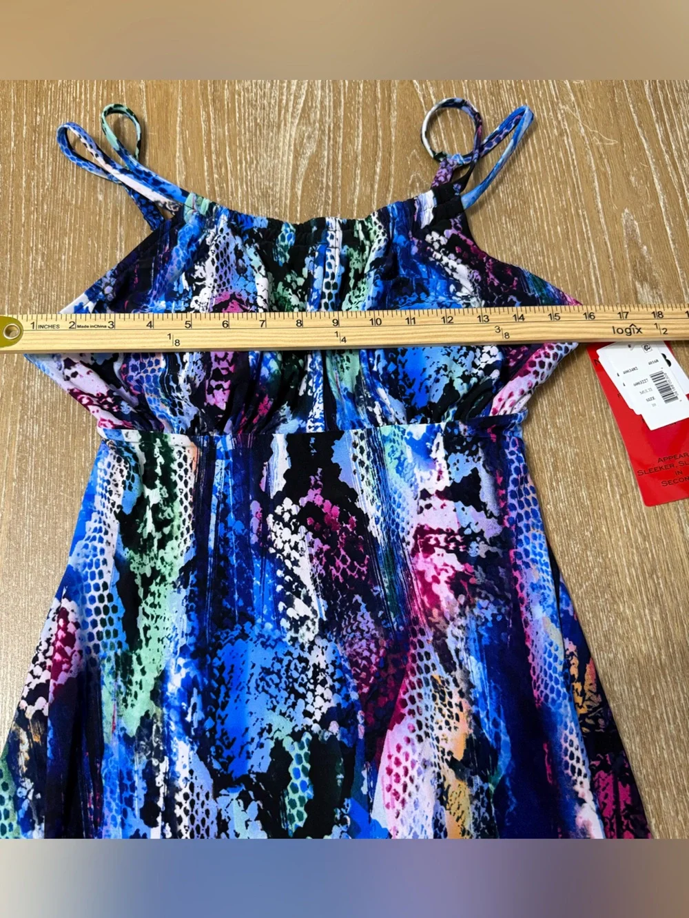 Magicsuit By Miraclesuit Tankini Swimsuit Top Women’s 10 Snake-Print Ruffle NWT